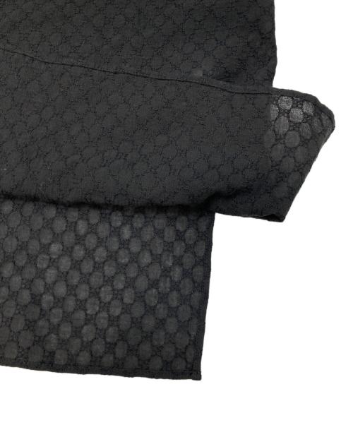 BALLSEY（ボールジィ）BALLSEY (ボールジィ) コットンガーゼエンブロイダリー バックボウタイブラウス ブラック サイズ:36の古着・服飾アイテム