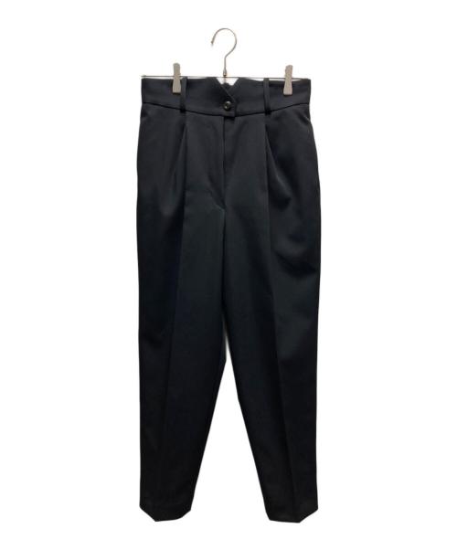 qualite（カリテ）qualite (カリテ) ダブルタックテーパードパンツ ブラック サイズ:38の古着・服飾アイテム