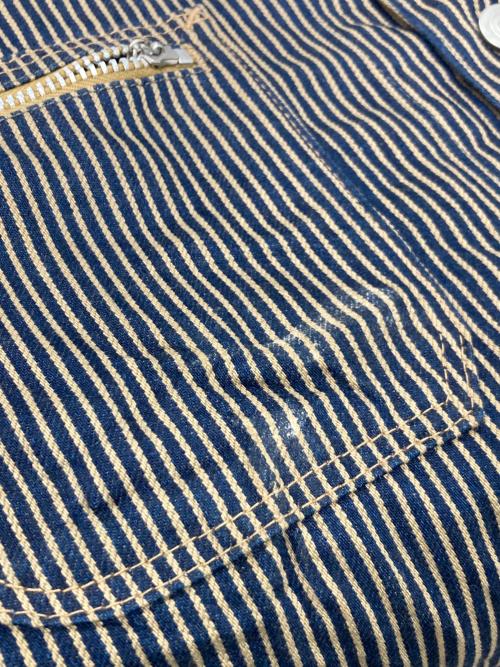 45rpm（45アールピーエム）45rpm (45アールピーエム) モンブラウンヒッコリー 908カバーオール インディゴ サイズ:4の古着・服飾アイテム