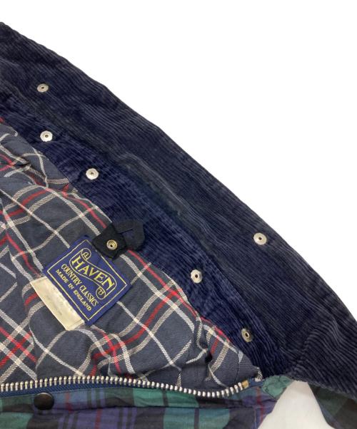 HAVEN（ヘイブン）HAVEN (ヘイブン) オイルドジャケット カーキ×ネイビー サイズ:38の古着・服飾アイテム