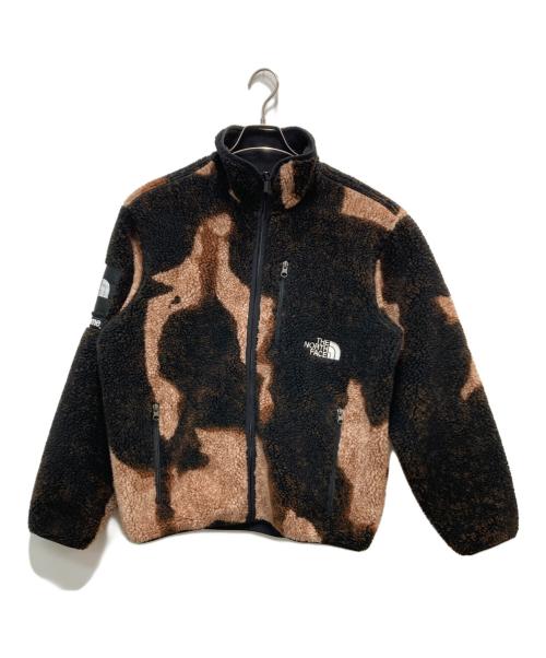 SUPREME（シュプリーム）Supreme (シュプリーム) THE NORTH FACE (ザ ノース フェイス) Bleached Denim Print Fleece Jacket ブラウン サイズ:Sの古着・服飾アイテム