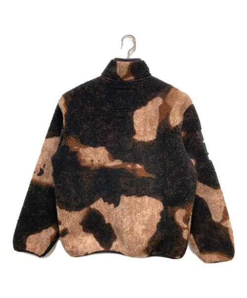 SUPREME（シュプリーム）Supreme (シュプリーム) THE NORTH FACE (ザ ノース フェイス) Bleached Denim Print Fleece Jacket ブラウン サイズ:Sの古着・服飾アイテム