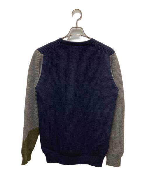 Begg & Co（ベグアンドコー）Begg & Co (ベグアンドコー) カシミヤニット グレー×カーキ サイズ:40の古着・服飾アイテム