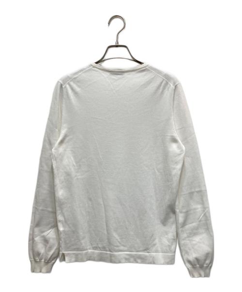 GRAN SASSO（グランサッソ）GRAN SASSO (グランサッソ) 12ゲージソフトコットンクルーネックニット ホワイト サイズ:不明(実寸参照)の古着・服飾アイテム