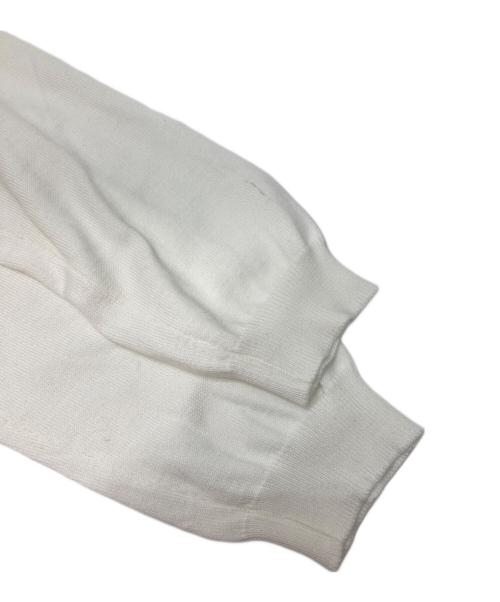 GRAN SASSO（グランサッソ）GRAN SASSO (グランサッソ) 12ゲージソフトコットンクルーネックニット ホワイト サイズ:不明(実寸参照)の古着・服飾アイテム