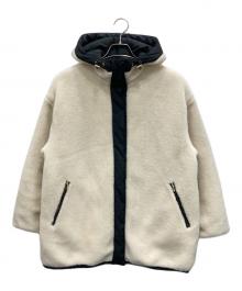 SHIPS（シップス）の古着「ボア キルティング リバーシブル フード コート」｜アイボリー×ブラック