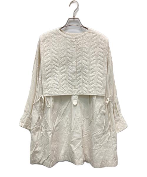 genten（ゲンテン）genten (ゲンテン) ドッキングチュニック アイボリー サイズ:40の古着・服飾アイテム