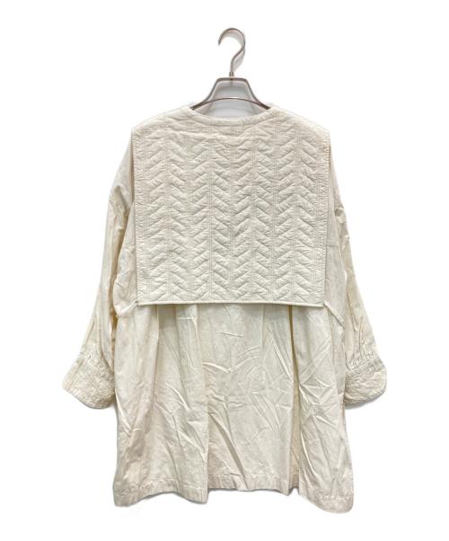 genten（ゲンテン）genten (ゲンテン) ドッキングチュニック アイボリー サイズ:40の古着・服飾アイテム