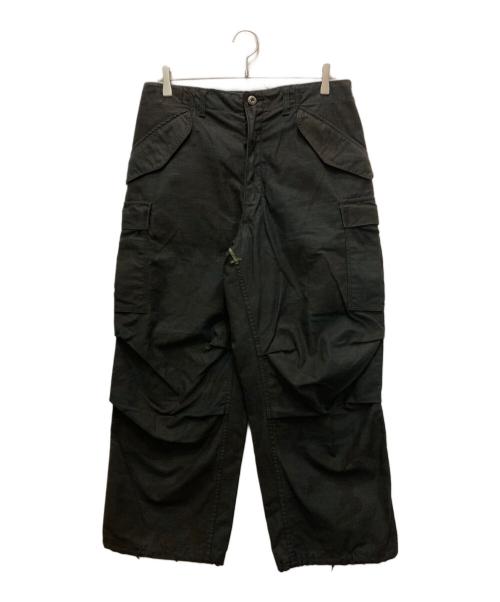 US ARMY（ユーエスアーミー）US ARMY (ユーエスアーミー) 後染めM65パンツ ブラック サイズ:不明(実寸参照)の古着・服飾アイテム