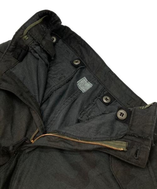 US ARMY（ユーエスアーミー）US ARMY (ユーエスアーミー) 後染めM65パンツ ブラック サイズ:不明(実寸参照)の古着・服飾アイテム