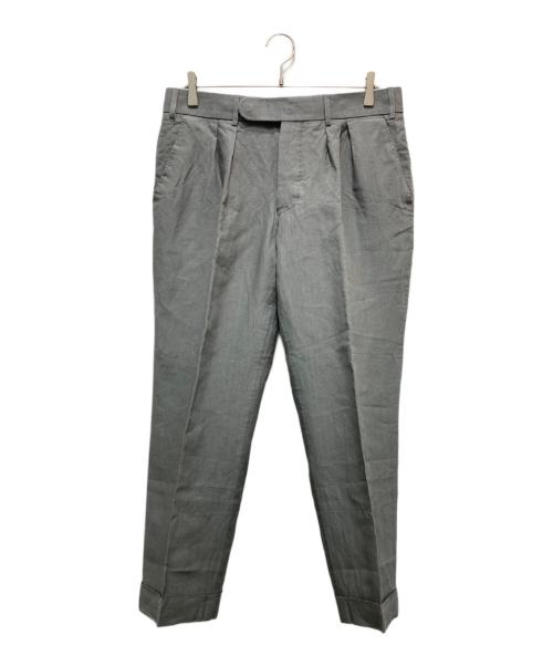 CORDINGS（コーディングス）CORDINGS (コーディングス) リネントラウザーズ グレー サイズ:W34の古着・服飾アイテム