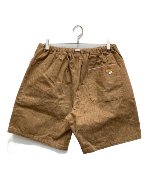kenneth field（ケネスフィールド）kenneth field (ケネスフィールド) BEAMS PLUS (ビームスプラス) EZ SHORTS KAKISHIBU DENIM ブラウン サイズ:Mの古着・服飾アイテム