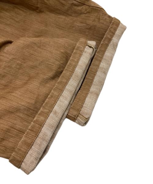 kenneth field（ケネスフィールド）kenneth field (ケネスフィールド) BEAMS PLUS (ビームスプラス) EZ SHORTS KAKISHIBU DENIM ブラウン サイズ:Mの古着・服飾アイテム