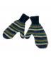 YOKE (ヨーク) MOHAIR BORDER MITTENS グリーン×イエロー：7000円