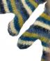 中古・古着 YOKE (ヨーク) MOHAIR BORDER MITTENS グリーン×イエロー：7000円