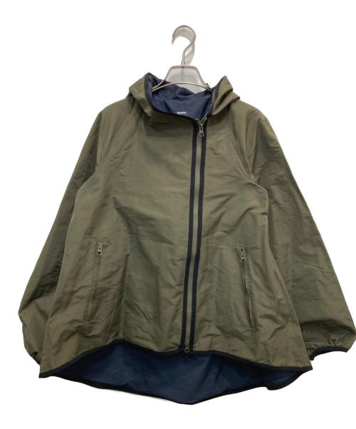 JIL SANDER NAVY（ジルサンダー ネイビー）JIL SANDER NAVY (ジルサンダー ネイビー) アシンメトリーフーデッドジャケット カーキ サイズ:38の古着・服飾アイテム