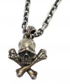 RAT RACEラットレース）の古着「クライベイビークロスボーンスカル シルバーネックレス」｜シルバー