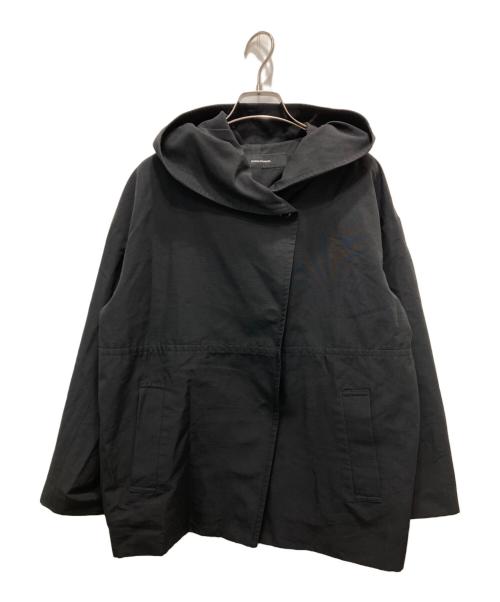 JOURNAL STANDARD（ジャーナルスタンダード）JOURNAL STANDARD (ジャーナルスタンダード) グログランフードコート ブラック サイズ:36の古着・服飾アイテム