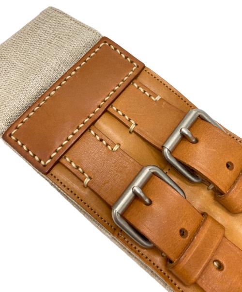 45R（フォーティファイブ・アール）45R (フォーティファイブ・アール) ベルト ベージュ×ブラウン サイズ:-の古着・服飾アイテム