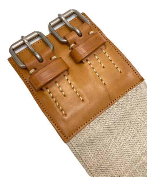 45R（フォーティファイブ・アール）45R (フォーティファイブ・アール) ベルト ベージュ×ブラウン サイズ:-の古着・服飾アイテム