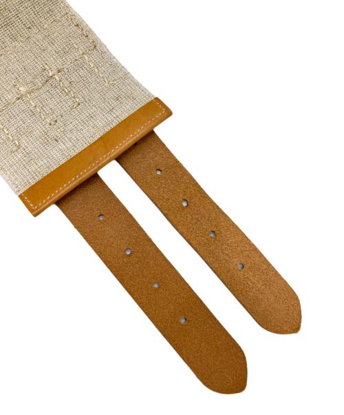 45R（フォーティファイブ・アール）45R (フォーティファイブ・アール) ベルト ベージュ×ブラウン サイズ:-の古着・服飾アイテム