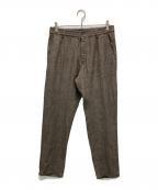 EMPORIO ARMANIエンポリオアルマーニ）の古着「クレープエフェクトリブ パンツ」｜ベージュ