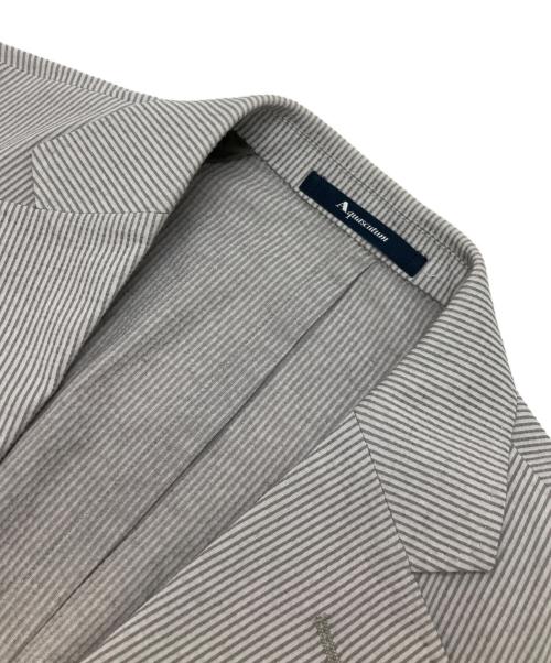 Aquascutum（アクアスキュータム）Aquascutum (アクアスキュータム) TEC.3 Knit Seersucker Jacket グレー サイズ:40の古着・服飾アイテム
