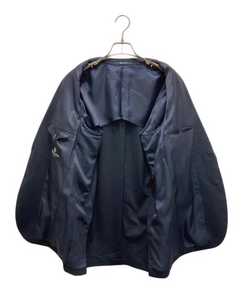 Aquascutum（アクアスキュータム）Aquascutum (アクアスキュータム) TEC.3 Knit Houndstooth Jacket ネイビー サイズ:40の古着・服飾アイテム