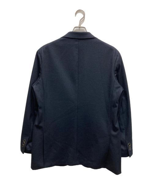 Aquascutum（アクアスキュータム）Aquascutum (アクアスキュータム) TEC.3 Knit Houndstooth Jacket ネイビー サイズ:40の古着・服飾アイテム