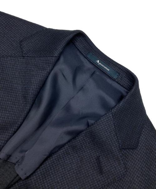 Aquascutum（アクアスキュータム）Aquascutum (アクアスキュータム) TEC.3 Knit Houndstooth Jacket ネイビー サイズ:40の古着・服飾アイテム