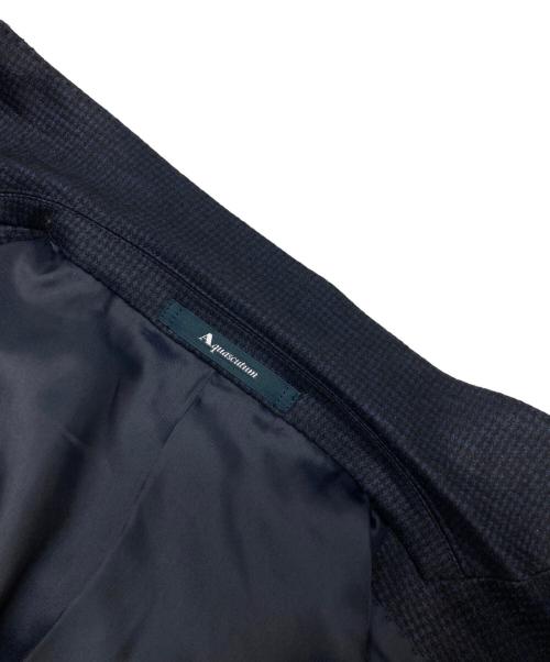 Aquascutum（アクアスキュータム）Aquascutum (アクアスキュータム) TEC.3 Knit Houndstooth Jacket ネイビー サイズ:40の古着・服飾アイテム