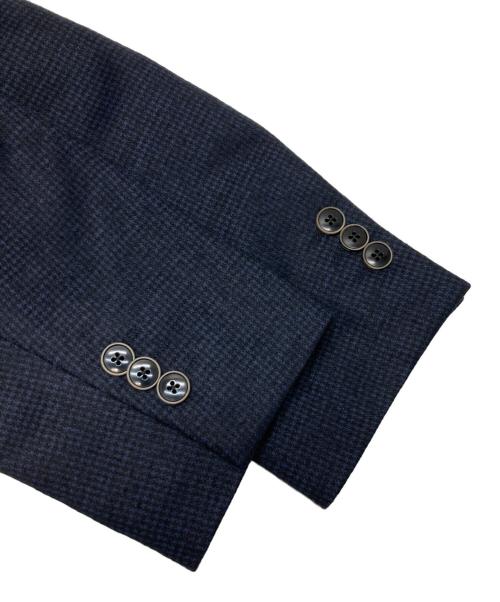 Aquascutum（アクアスキュータム）Aquascutum (アクアスキュータム) TEC.3 Knit Houndstooth Jacket ネイビー サイズ:40の古着・服飾アイテム