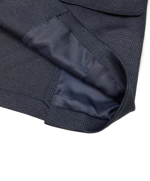 Aquascutum（アクアスキュータム）Aquascutum (アクアスキュータム) TEC.3 Knit Houndstooth Jacket ネイビー サイズ:40の古着・服飾アイテム