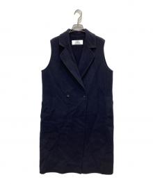 SOEJU（ソージュ）の古着「ウールリバーロングジレ」｜ネイビー
