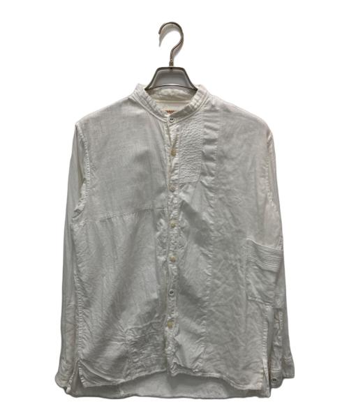 KAPITAL（キャピタル）KAPITAL (キャピタル) 綿×リネン パッチワークカトマンズシャツ ホワイト サイズ:2の古着・服飾アイテム