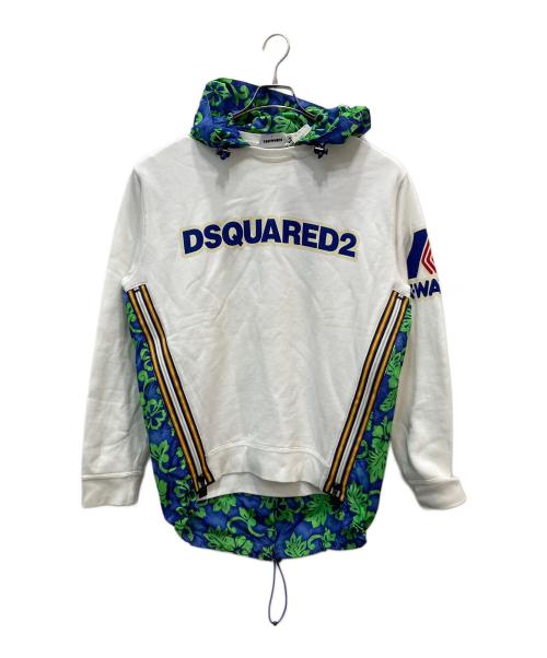 DSQUARED2（ディースクエアード）DSQUARED2 (ディースクエアード) K-way (ケイウェイ) パーカー ホワイト サイズ:Lの古着・服飾アイテム