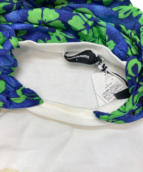 DSQUARED2（ディースクエアード）DSQUARED2 (ディースクエアード) K-way (ケイウェイ) パーカー ホワイト サイズ:Lの古着・服飾アイテム