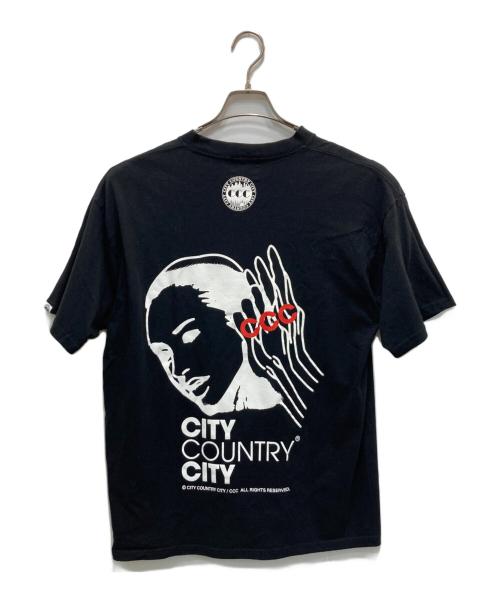 city country city（シティーカントリーシティー）city country city (シティーカントリーシティー) BEAUTY&YOUTH (ビューティーアンドユース) 別注プリントTシャツ ブラック サイズ:Mの古着・服飾アイテム