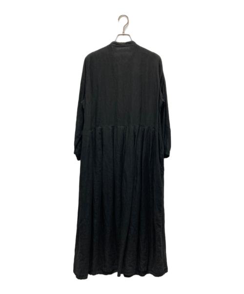 nest Robe（ネストローブ）nest Robe (ネストローブ) リネンYネックドレス ブラック サイズ:FREEの古着・服飾アイテム