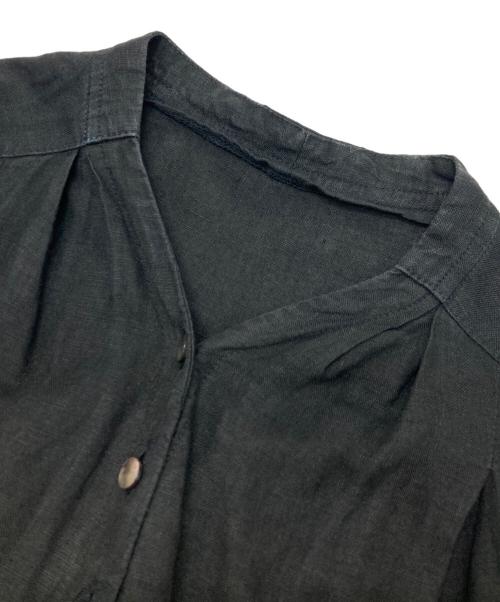 nest Robe（ネストローブ）nest Robe (ネストローブ) リネンYネックドレス ブラック サイズ:FREEの古着・服飾アイテム