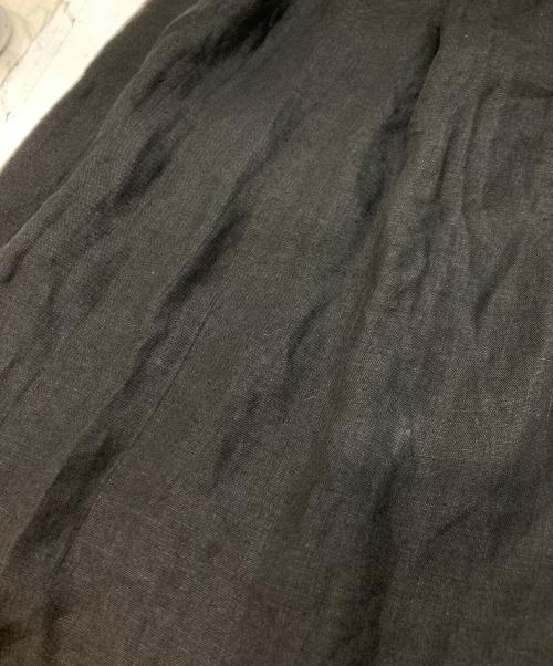 nest Robe（ネストローブ）nest Robe (ネストローブ) リネンYネックドレス ブラック サイズ:FREEの古着・服飾アイテム