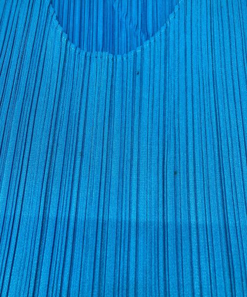 PLEATS PLEASE（プリーツプリーズ）PLEATS PLEASE (プリーツプリーズ) ノースリーブワンピース ブルー サイズ:4の古着・服飾アイテム