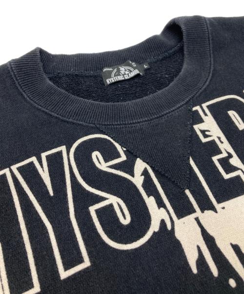 Hysteric Glamour（ヒステリックグラマー）Hysteric Glamour (ヒステリックグラマー) HG TURN IT ON オーバーサイズスウェット ブラック サイズ:Lの古着・服飾アイテム