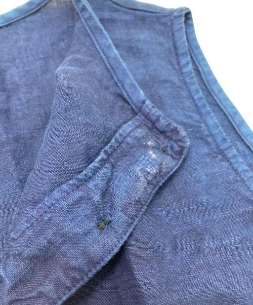 nest Robe（ネストローブ）nest Robe (ネストローブ) リネンインディゴ墨染めノースリーブ ブラウス インディゴ サイズ:FREEの古着・服飾アイテム