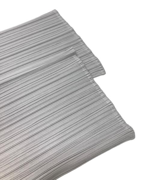 PLEATS PLEASE（プリーツプリーズ）PLEATS PLEASE (プリーツプリーズ) ストレートプリーツパンツ ライトグレー サイズ:2の古着・服飾アイテム