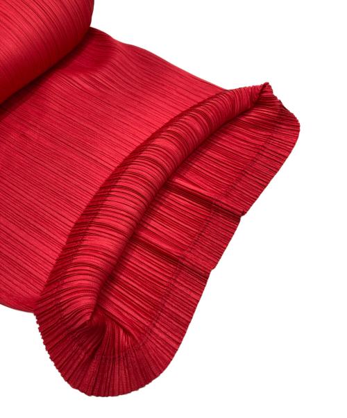 PLEATS PLEASE（プリーツプリーズ）PLEATS PLEASE (プリーツプリーズ) タイトプリーツスカート レッド サイズ:3の古着・服飾アイテム