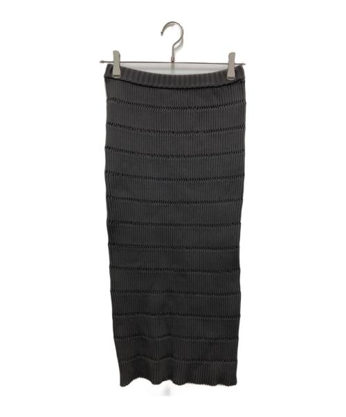 PLEATS PLEASE（プリーツプリーズ）PLEATS PLEASE (プリーツプリーズ) JIGGLY KNITスカート　/ ジグリーニットスカート ブラウン サイズ:freeの古着・服飾アイテム