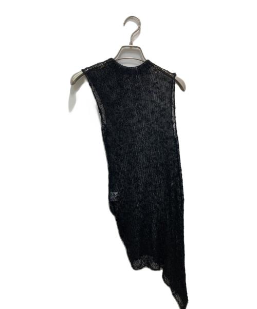 ISSEY MIYAKE（イッセイミヤケ）ISSEY MIYAKE (イッセイミヤケ) アシンメトリーノースリーブニット ブラック サイズ:2の古着・服飾アイテム