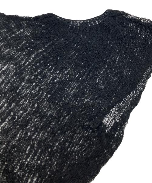 ISSEY MIYAKE（イッセイミヤケ）ISSEY MIYAKE (イッセイミヤケ) アシンメトリーノースリーブニット ブラック サイズ:2の古着・服飾アイテム