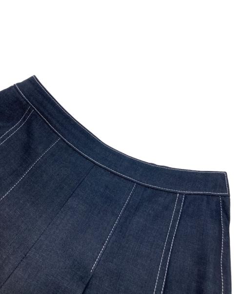 Leilian（レリアン）Leilian (レリアン) クロップドフレアパンツ ネイビー サイズ:9の古着・服飾アイテム